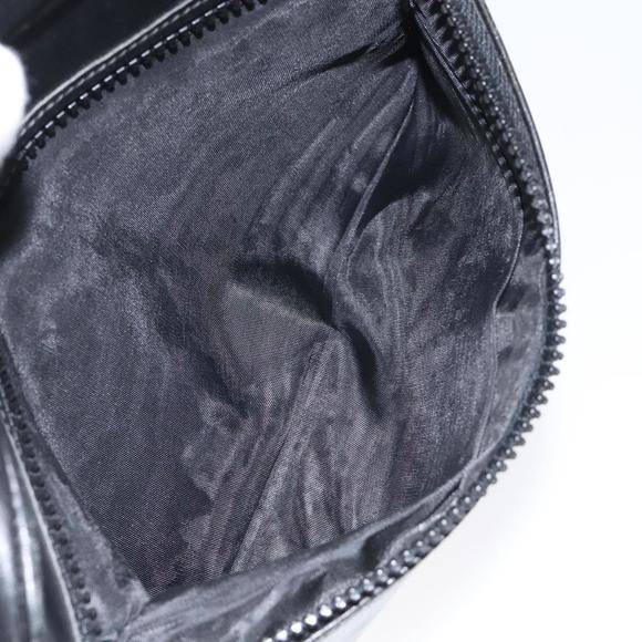 CELINE Clutch Bag Leather Black Auth nb304